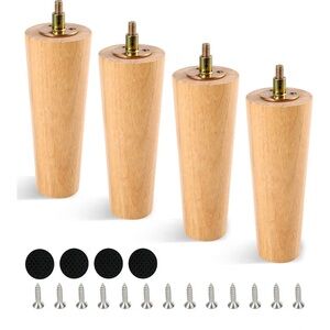 Wooden Furniture Legs with Pre-Drilled Bolts
